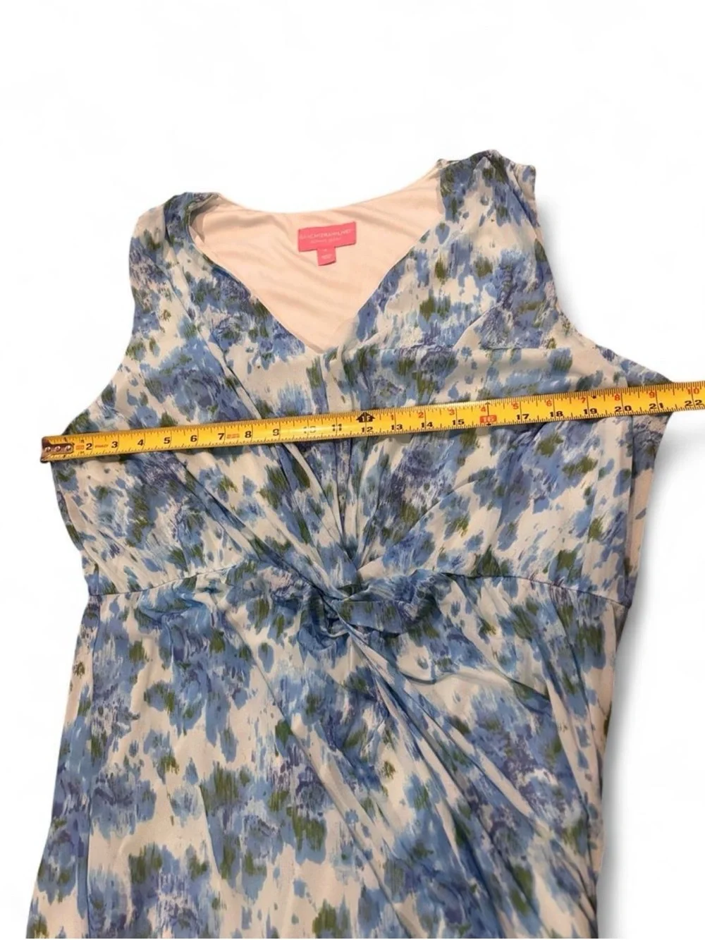 Isaac Mizrahi Live! Floral Twist-Front Sleeveless Midi Dress XL Feminine Summer - Picture 7 of 9
